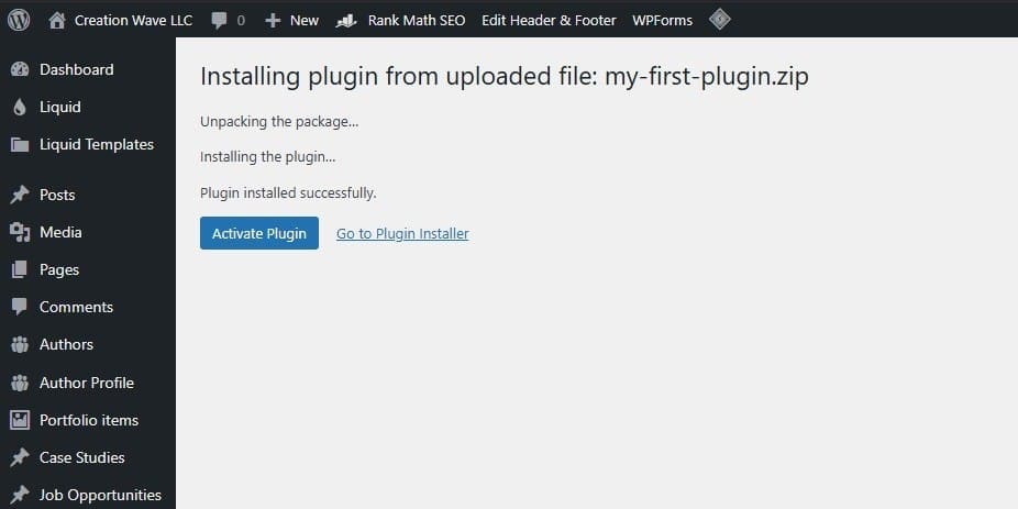 How to make a WordPress Plugin 2025 (Step by Step for Beginners) 5 Plugin Installation