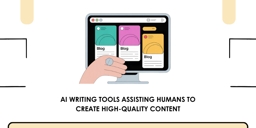 Best AI Plugins for WordPress Content Creation (2025 Edition) 2 AI writing tools assisting humans to create high-quality content