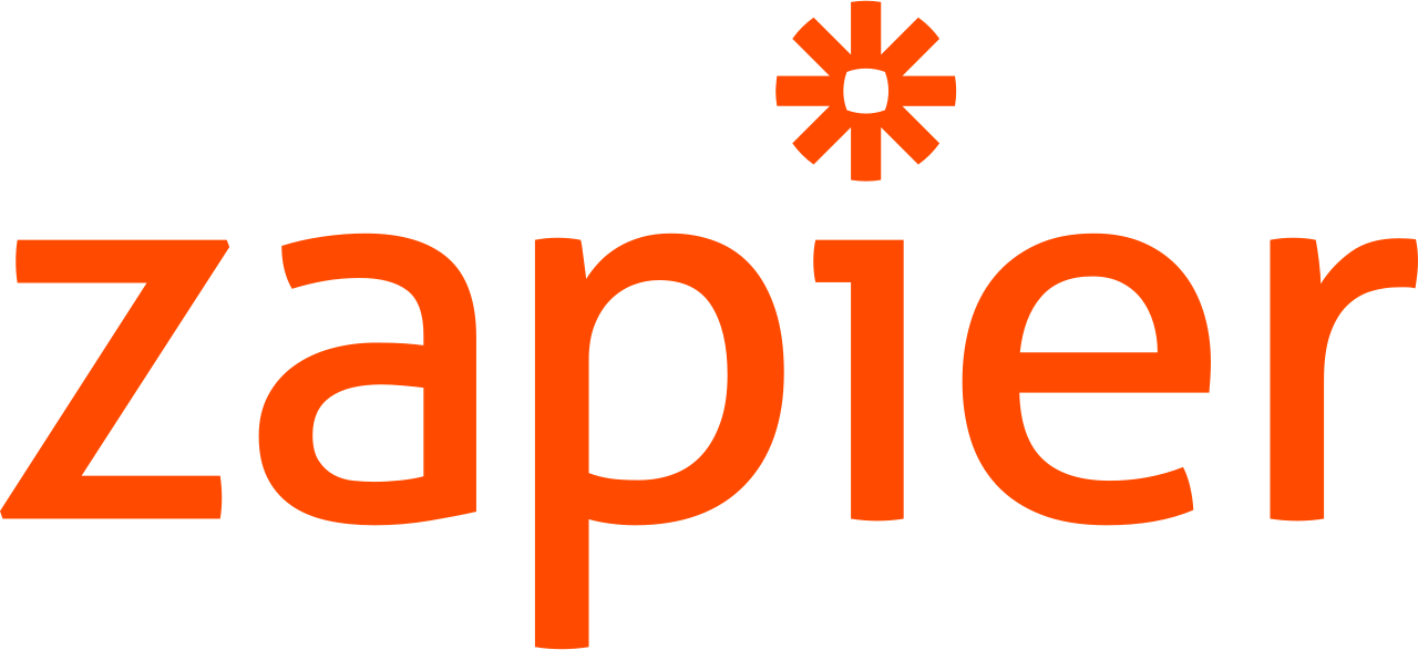 Zapier logo with lowercase lettering and an asterisk above the letter i.